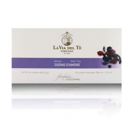 "Sogno d'Amore" Infusion, Fruit and Rosehip Hibiscus Tea, 20 Teabags, Total Net Wt: 50g / 1.76oz