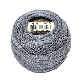 DMC 116 8-414 Pearl Cotton Thread Balls, Dark Steel Grey, Size 8