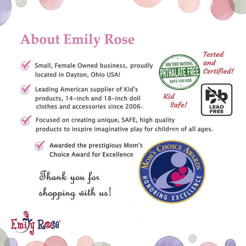 Emily Rose 14 Inch Doll Furniture Accessories | Lovely Pink