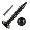 #10 x 1-1/2" Black Truss Head Wood Screws, Phillips Drive
