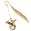 Jeffdad Feather Dragon Bookmark, Metal Bookmark Glow in The Dark