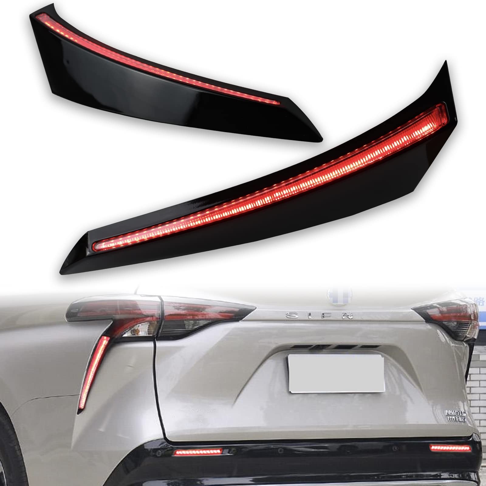 Red Lens 3-in-1 LED Tail Lights For Tesla Model Y – Sequential Turn Signal, Brake, & Tail Light