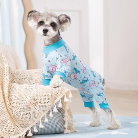 Dog Surgery Recovery Suit, Dog Onesie for Surgery Female Male Dogs, Dogs Pajamas Long Sleeve, Small Dogs Onesie, Abdominal Wound Bandages Surgical Suit, Cat Recovery Suit for Shedding Skin Disease
