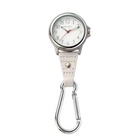 Nursely Simple Carabiner Luminous Watch, Inverted Dial, Nurse Watch, Nurse Goods, Nursing, Medical, ice gray