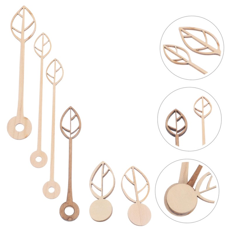 SAFIGLE 30pcs Wooden Clock Hands Repair Kit Elegant Clock Pointers
