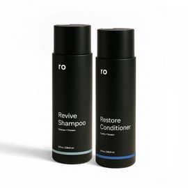 Ro Men's Revive Shampoo & Restore Conditioner Duo | Exfoliates, Clarifies, Fortifies & Moisturizes for Thicker Looking Hair, Made Without Sulfates, Parabens, or Phthalates | 8 fl oz (Pack of 2)