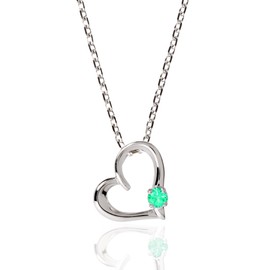 Royal Cara Women's Open Heart Natural Stone Necklace, Made in Japan, Gold K18, Y.G.P, Platinum, P.T.P, 925 Silver, Birthday Gift, Wife, Girlfriend, Mother's Day, Product Name: Queen of Hearts,