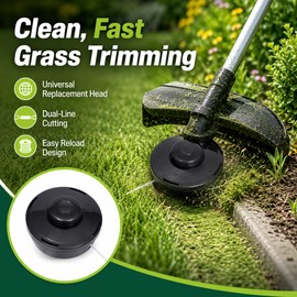 Line Trimmer Replacement Head for Lawn Care – Compatible SRM-Style Weed Eater Head for Grass Cutting & Yard Work