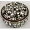 Unbranded Jewels Enameled Regal Trinket Ring Box Rhinestone Crystals. Round