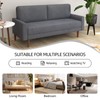 EBELLO Corduroy Loveseat 67" Sofa, Minimalist Couch, 2 Seats Sofa