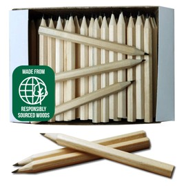 Essential Arts Pack of 144 Small Half Size Wooden HB Hexagonal Pencils for School, Golf, Bookies, Bingo, Office and DIY - Ideal Single Use Pencils - Eco Friendly