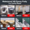 Grey Metal Epoxy Putty for Repair, 2 Part 16Oz Wood