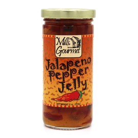 Mills Gourmet Jalapeno Pepper Jelly - Bursting with Flavors of Mildly Spicy Jalapeno Peppers and Sweet Red Bell Peppers - Made from Real Veggies - 8 oz Jar (224 g)