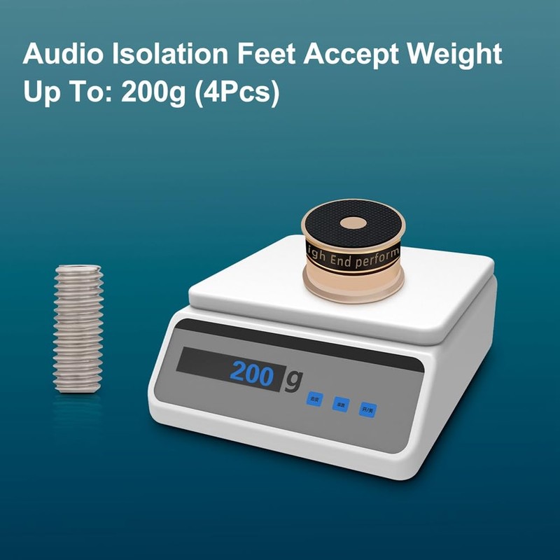 Lyaciomn Anti-Vibration Silver Spike Isolation Feet HiFi Audio Speaker Stand