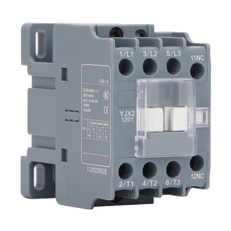 AC Contactor NC 12A Universal Rail Mount Silver Contact Low