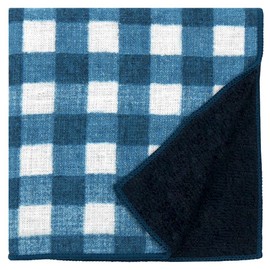 濱文様 和たおるセミウォッシュ（タオルハンカチ） ラフギンガムチェック