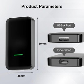 Wireless CarPlay Adapter, Bluetooth Plug & Play Car Play Dongle, USB/Type-C Wired to Wireless CarPlay Adaptor 2025, CarPlay Magic Cars Box Compatible with Cars from 2016+ and Phone iOS 10+