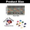 4 Sheets Guitar Fretboard Stickers, Color Coded Note Decals Frets