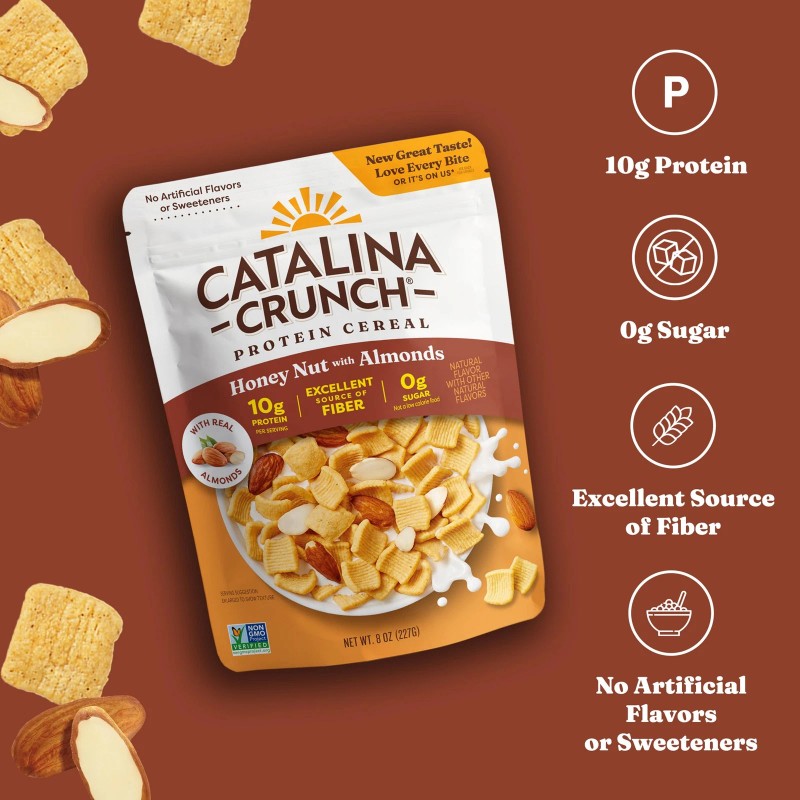 Catalina Crunch High Protein Gluten Free Honey Nut Cereal with