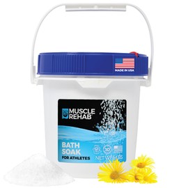 Muscle Rehab Muscle Rehab Sport Epsom Soak 6lb Bulk Pail-Muscle, Arnica Soak for Pain Aches and Stiffness, Muscle Recovery Magnesium Bath Soak with Turmeric for Feet and Hands Too