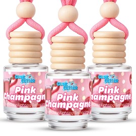Gunk Getter Car Diffusers- Long Lasting Scent, Odor Eliminator, Home Essentials, Fresh Fragrance- 3 Pack- Pink Champagne