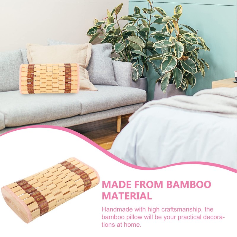 Healvian Bamboo Sauna Headrest Pillow Cooling Bed Pillows Wood Sauna