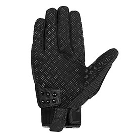 Stainless Steel Armour Motorcycle Gloves Sport Motorbike Racing Street (L, Black)