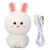 Cute Night Light Tap Control 5 Modes Rechargeable Rabbit Shape