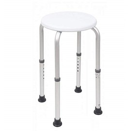 Homecraft Aluminium Shower Stool, Circular Seat, 50.8-61cm