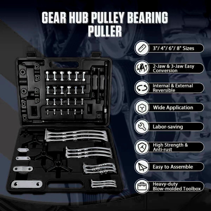 Angchun Gear Puller Set, 3" 4" 6" 8" Bearing Puller