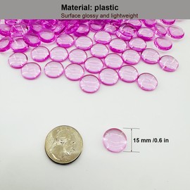 Dorothy Acrylic Vase Filler Beads for Centerpieces 630 PCS 0.6 Inch Plastic Flat Marbles for Vases,Home Decor,Wedding Decor,Floral Designs, Aquarium Fish Tank & Candle Holders