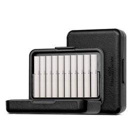 Storage Box for iQOS Heets and Accessories, PU Leather Case Traveling Cover Protective Pouch Bag (Black)