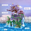 NEWABWN Chinese Moon Palace Pavilion Building Blocks Set - Micro
