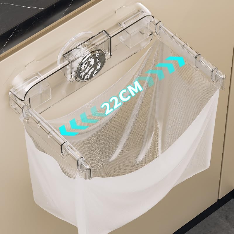 Temvue Kitchen Garbage Bag Stand, Clear Plastic Waste Bag Holder