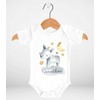 SpecialMe® Baby Bodysuit with Name Print Animal Motifs Rhino Lion