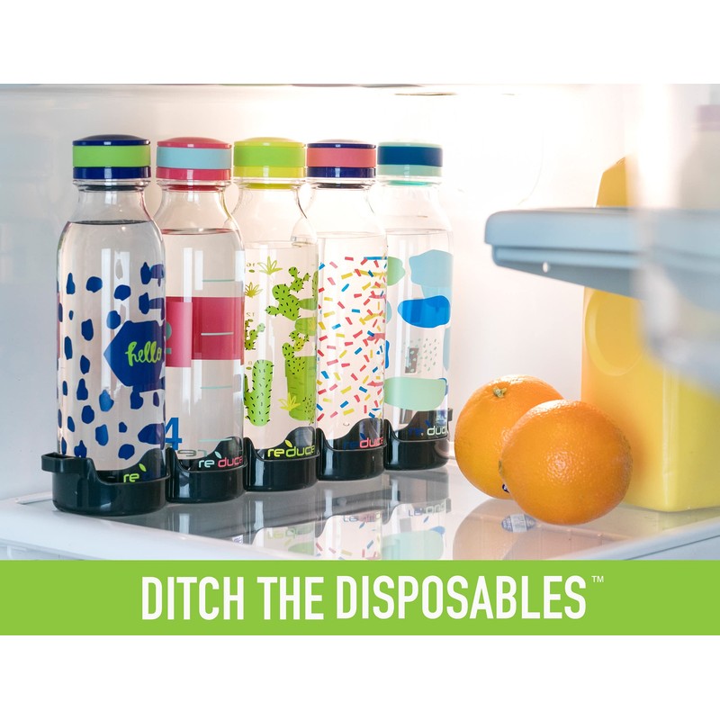 REDUCE WaterWeek 14 oz Tritan Reusable Water Bottles - Includes