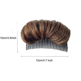 ericotry 1 x Hair Bun Inserts with Hair Bottom Fluffy Raised Hair Pads (Light Brown)
