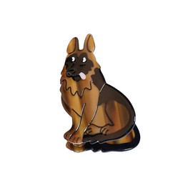 German Shepherd Dog Hair Clips,Small Claw Clips for Girls,Acetate Hair Clips for Women,S13