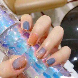 Nail Tips, Popular, 24 Pieces, Nail Tips, Glossy False Nails, Short, Nail Tips, Coming of Age Ceremonies, School Entrance Ceremonies, Graduation Ceremonies, Weddings, Parties