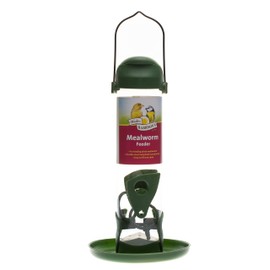 Walter Harrison's Wild Bird Flip Top Green Hanging Mealworm Garden Bird Feeder - Large - 30 cm