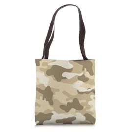 Camouflage pattern beige desert Military Tote Bag