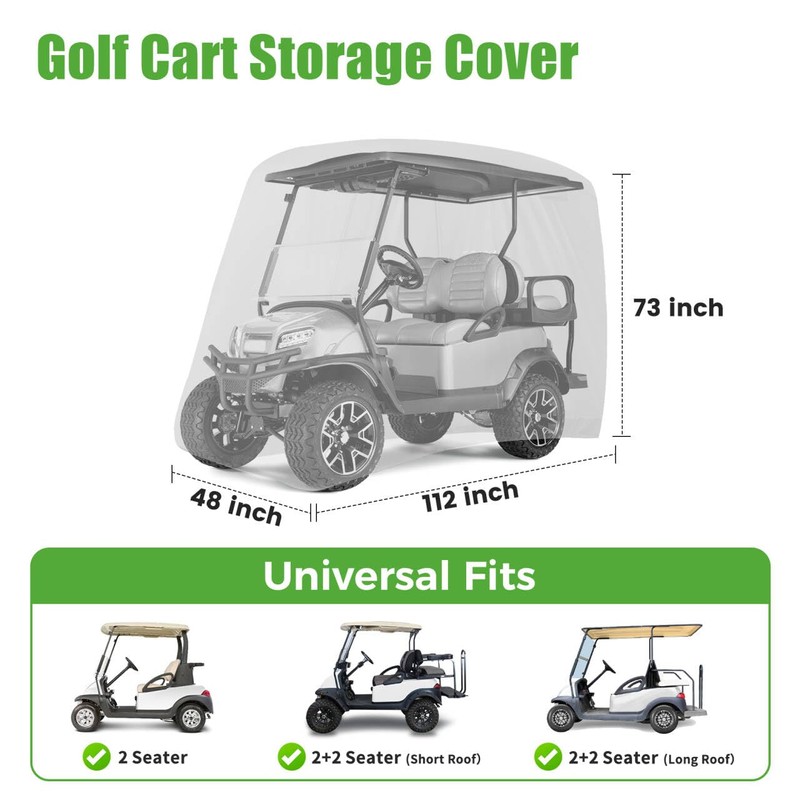 10L0L 4 Passenger Golf Cart Cover for Yamaha EZGO Club