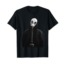 Eagerlys The Man in Black Wearing Gas Mask Vintage T-Shirt