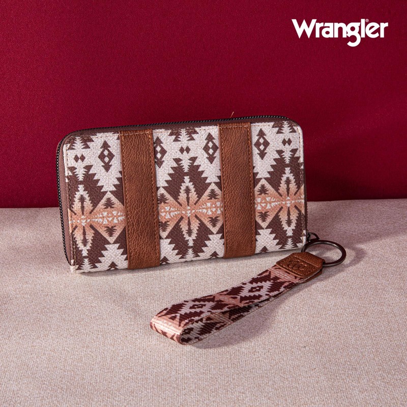 Wrangler - cartera tipo portafolios para mujer, diseño azteca occidental
