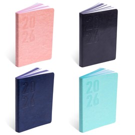 evelay Terminplaner 2026, A5, ein Tag pro Seite, ganzjähriger Planer, Schreibtisch, weicher Einband, luxuriös bedruckte Kanten