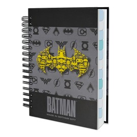 Hero Theme Academic Planner Notebook, Weekly Monthly Daily Agenda, Custom Date Organizer for Time Management, Spiral Bound Planner with Colorful Tabs,Datebooks for Student, Workers (Black and Grey)