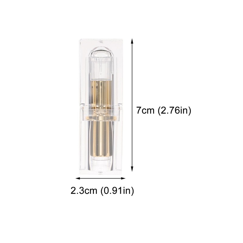 CALLARON Lipstick Tube Transparent Refill Container Plastic Rotating Lipstick Refill