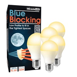 MiracleLED 604668 3W 4-Pack Blue Blocking Light, Low-Profile