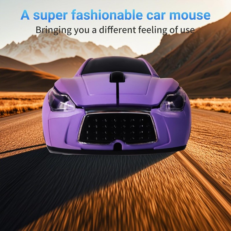 Car Mouse, Wireless Mouse (Purple)