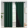 Yakamok 100% Blackout Curtains for Bedroom 84 Inch Length, Emerald